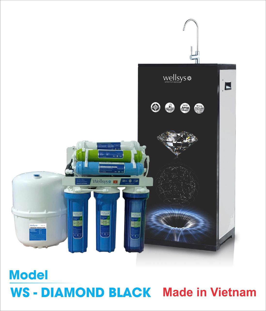 WS-Diamond Black RO Water Purifier